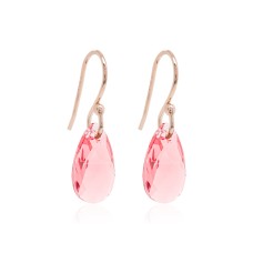 Hõbedased kõrvarõngad „Baroque VII (Rose Peach)“ Swarovski® kristallidega
