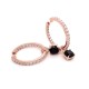 Hõbedased kõrvarõngad „Ivy (Jet)“ Swarovski® kristallidega