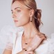 Hõbedased kõrvarõngad „Ivy (Jet)“ Swarovski® kristallidega