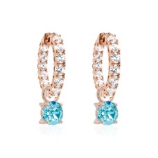 Hõbedased kõrvarõngad „Glory VI (Light Turquoise)“ Swarovski® kristallidega
