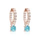 Hõbedased kõrvarõngad „Glory VI (Light Turquoise)“ Swarovski® kristallidega