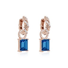 Hõbedased kõrvarõngad „Renaissance (Ice Blue)“ Swarovski® kristallidega