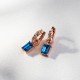 Hõbedased kõrvarõngad „Renaissance (Ice Blue)“ Swarovski® kristallidega