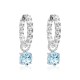 925 Sterling Silver Earrings “Iris (Aquamarine)” created with Crystals by Swarovski®