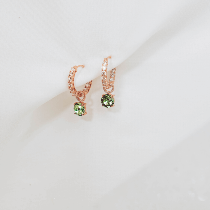 925 Sterling Silver Earrings “Iris (Aquamarine)” created with Crystals by Swarovski®