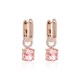 Hõbedased kõrvarõngad „Daina VII (Light Rose)“ Swarovski® kristallidega