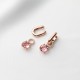 Hõbedased kõrvarõngad „Daina VII (Light Rose)“ Swarovski® kristallidega