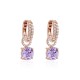 Hõbedased kõrvarõngad „Iris (Violet)“ Swarovski® kristallidega