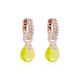 Hõbedased kõrvarõngad „Nerissa (Citrus Green)“ Swarovski® kristallidega