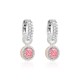 Hõbedased kõrvarõngad „Hearts and Arrows V (Fancy Pink)“ Swarovski® kristallidega