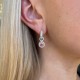 Hõbedased kõrvarõngad „Hearts and Arrows V (Fancy Pink)“ Swarovski® kristallidega