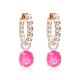 925 Sterling Silver Earrings “Iris (Electric Pink)” created with Crystals by Swarovski®