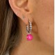 925 Sterling Silver Earrings “Iris (Electric Pink)” created with Crystals by Swarovski®
