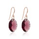 Hõbedased kõrvarõngad „Tender Oval (Amethyst)“ Swarovski® kristallidega