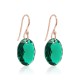 Серебряные серьги 925 пробы «Нежный Овал (Emerald)» с кристаллами Swarovski®