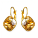 Kõrvarõngad „Glare IV (Golden Shadow)“ Swarovski® kristallidega