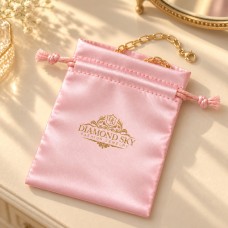 Italian satin pouch with the Diamond Sky logo